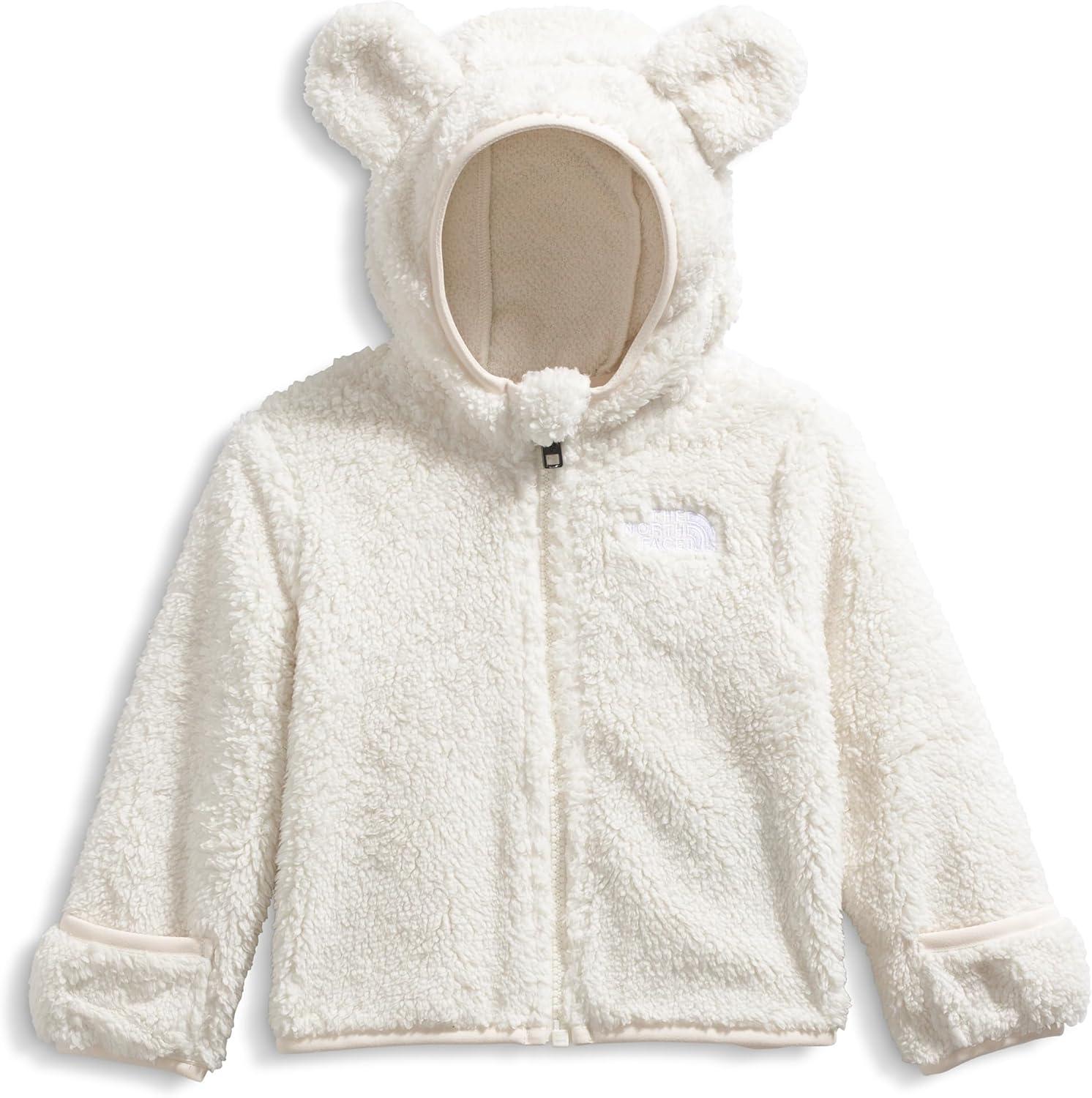 imageTHE NORTH FACE Baby Campshire Full Zip Hoodie Cozy Fleece Winter Jacket for Toddlers With Mittens ampamp Attached Bear Ear HoodWhite Dune