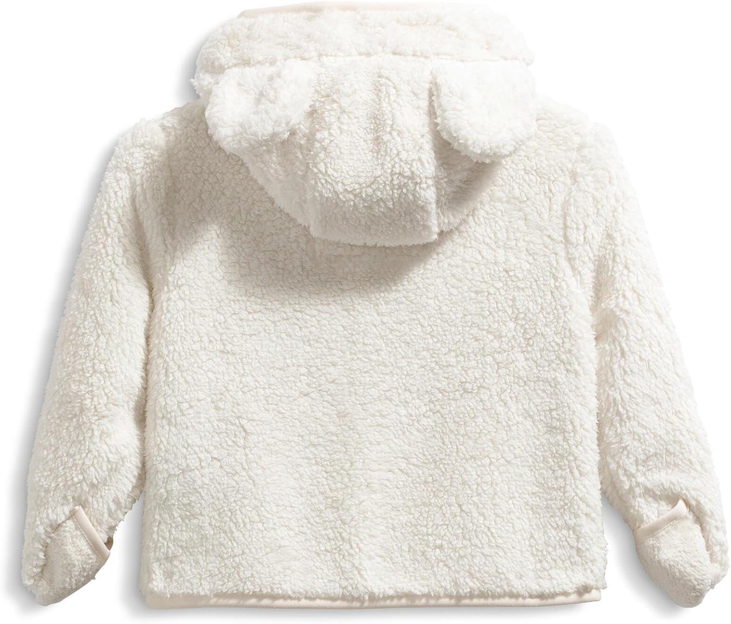 imageTHE NORTH FACE Baby Campshire Full Zip Hoodie Cozy Fleece Winter Jacket for Toddlers With Mittens ampamp Attached Bear Ear HoodWhite Dune