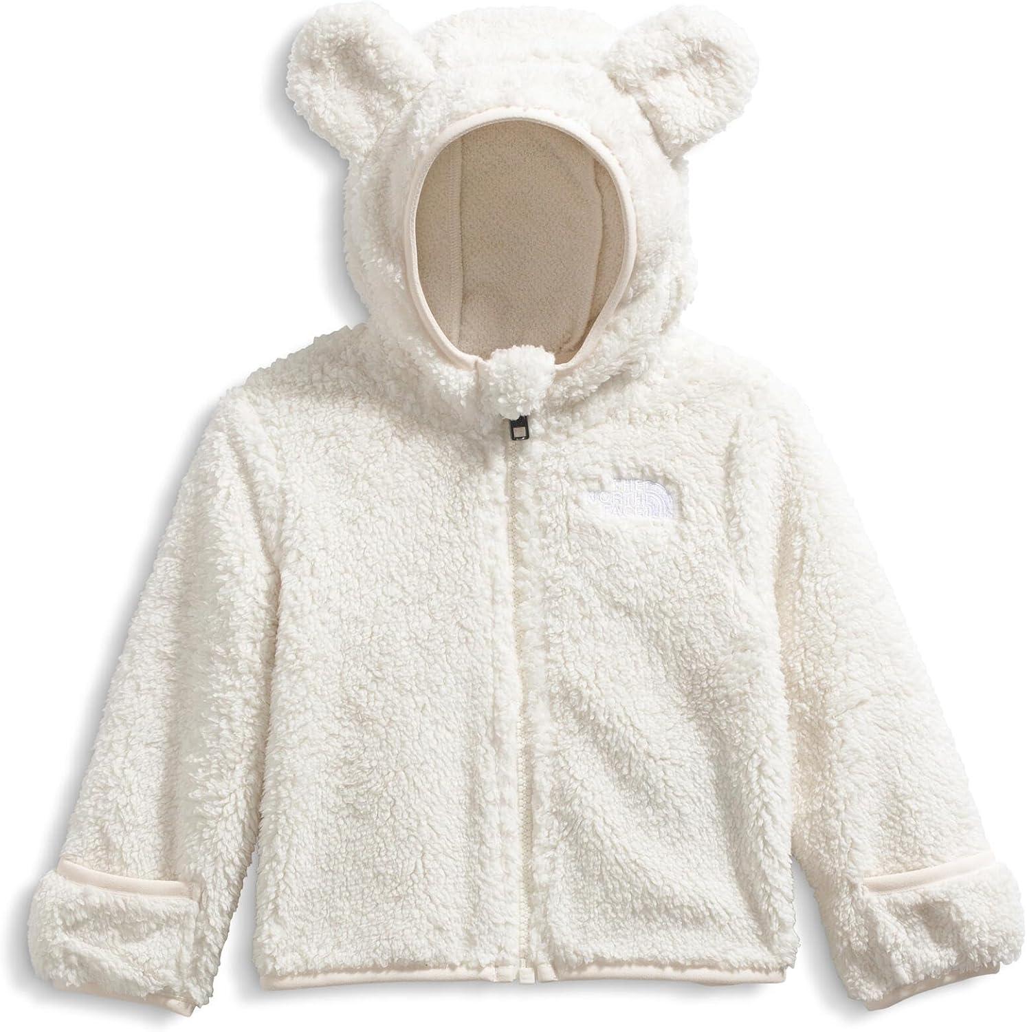 imageTHE NORTH FACE Baby Campshire Full Zip Hoodie Cozy Fleece Winter Jacket for Toddlers With Mittens ampamp Attached Bear Ear HoodWhite Dune
