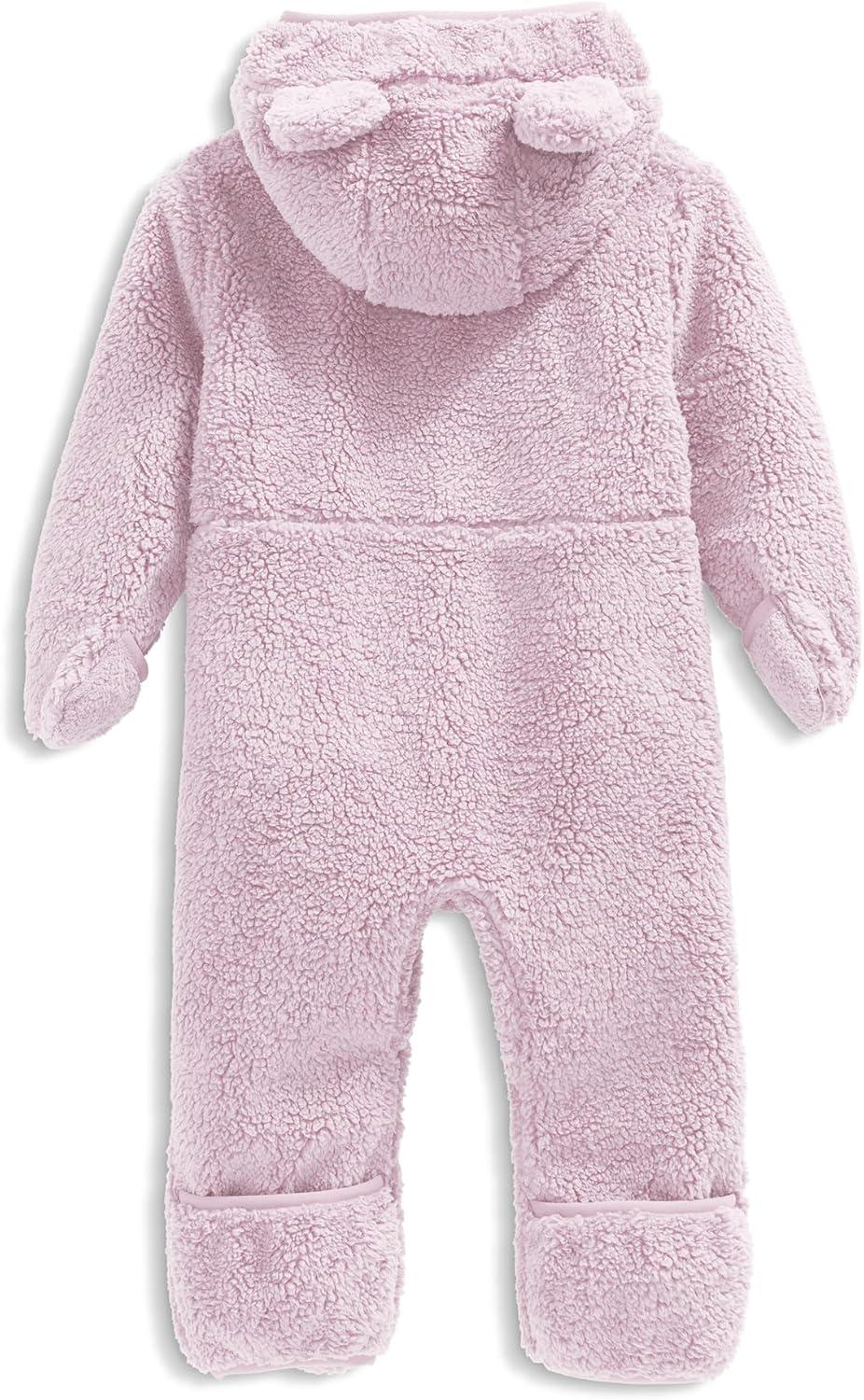 imageTHE NORTH FACE Baby Campshire Onepiece Cozy Fleece Winter Onesie With Mittens Booties ampamp Attached Bear Ear HoodPale Blossom