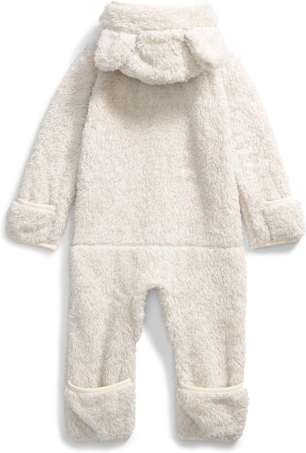 imageTHE NORTH FACE Baby Campshire Onepiece Cozy Fleece Winter Onesie With Mittens Booties ampamp Attached Bear Ear HoodWhite DuneSparkle