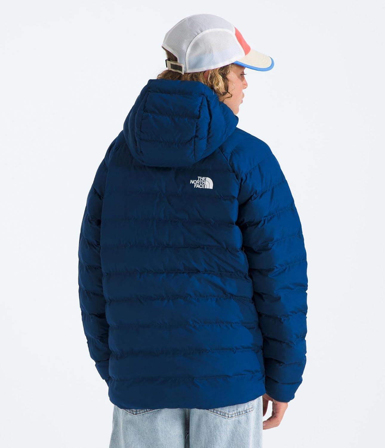 imageTHE NORTH FACE Boys Reversible Perrito Hooded Jacket Waterproof Winter Puffer Coat Lightweight Outerwear for TravelEstate Blue