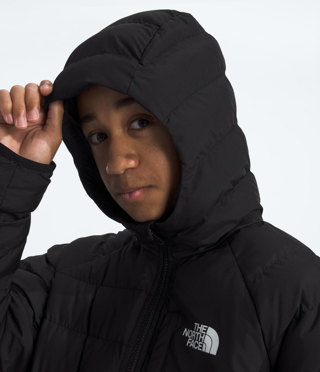 imageTHE NORTH FACE Boys Reversible Perrito Hooded Jacket Waterproof Winter Puffer Coat Lightweight Outerwear for TravelTnf Black
