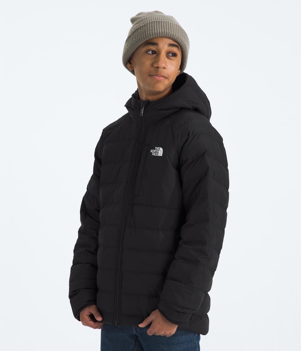 imageTHE NORTH FACE Boys Reversible Perrito Hooded Jacket Waterproof Winter Puffer Coat Lightweight Outerwear for TravelTnf Black