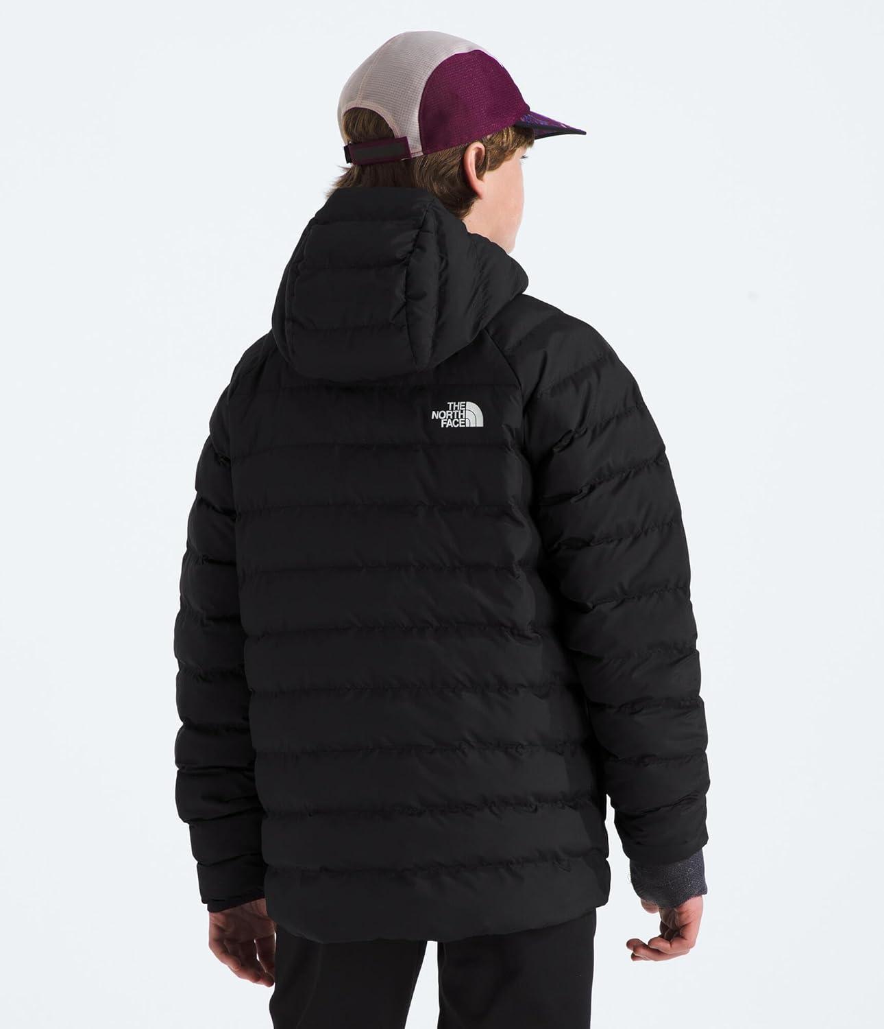 imageTHE NORTH FACE Boys Reversible Perrito Hooded Jacket Waterproof Winter Puffer Coat Lightweight Outerwear for TravelTnf BlackSmoked Pearl