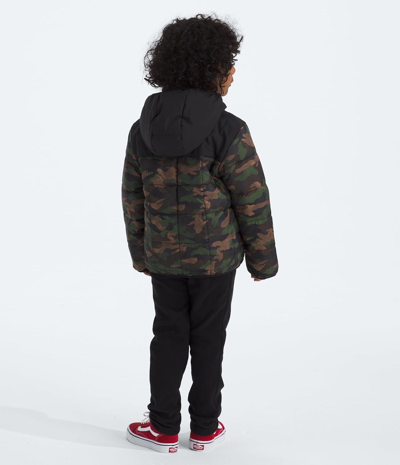 imageTHE NORTH FACE Boys Reversible Shasta Full Zip Hooded JacketTnf Black Tnf Camo Small Print