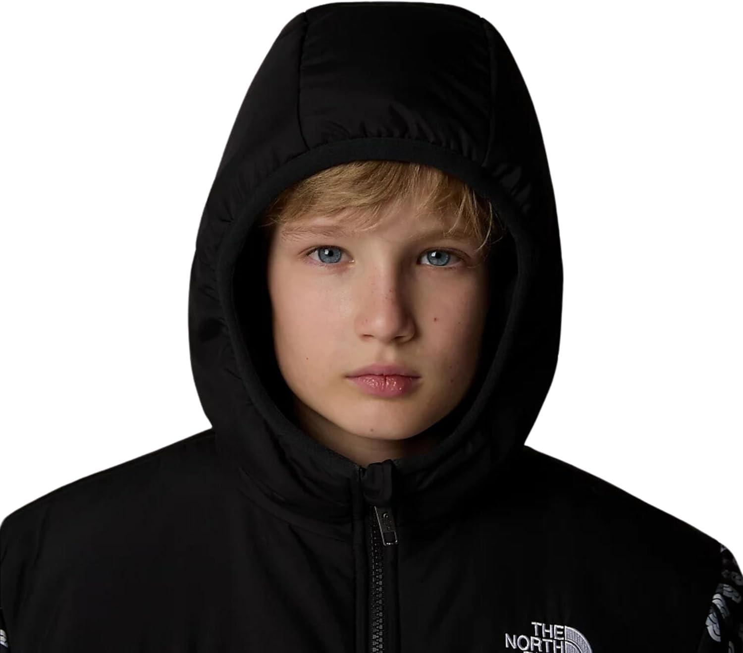 imageTHE NORTH FACE Boys Reversible Shasta Full Zip Hooded JacketTnf Black Vector Field Print
