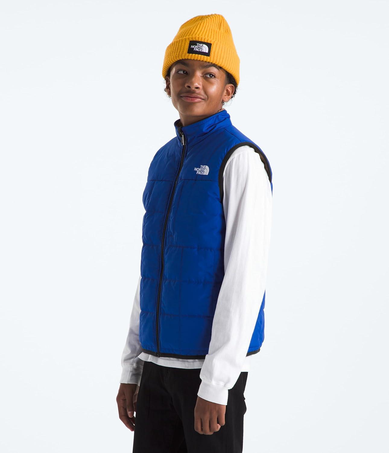 imageTHE NORTH FACE Boys Reversible Shasta Vest Midweight Puffer Vest With Synthetic Insulation Fleece Lining ampamp Water RepellentTnf Blue