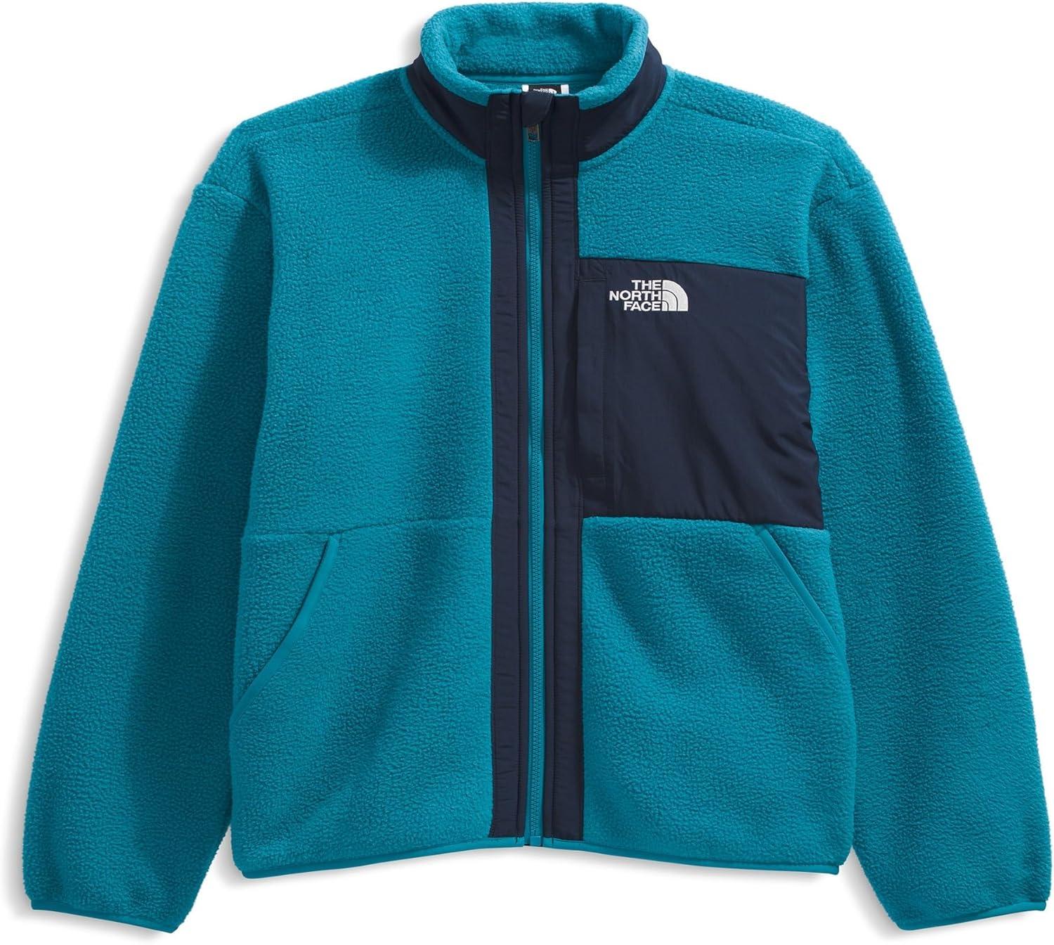 imageTHE NORTH FACE Boys Yumiori Full Zip Jacket Lightweight Fleece Coat Embroidered Logo ampamp Secure Zip ChestDusk BlueSummit Navy