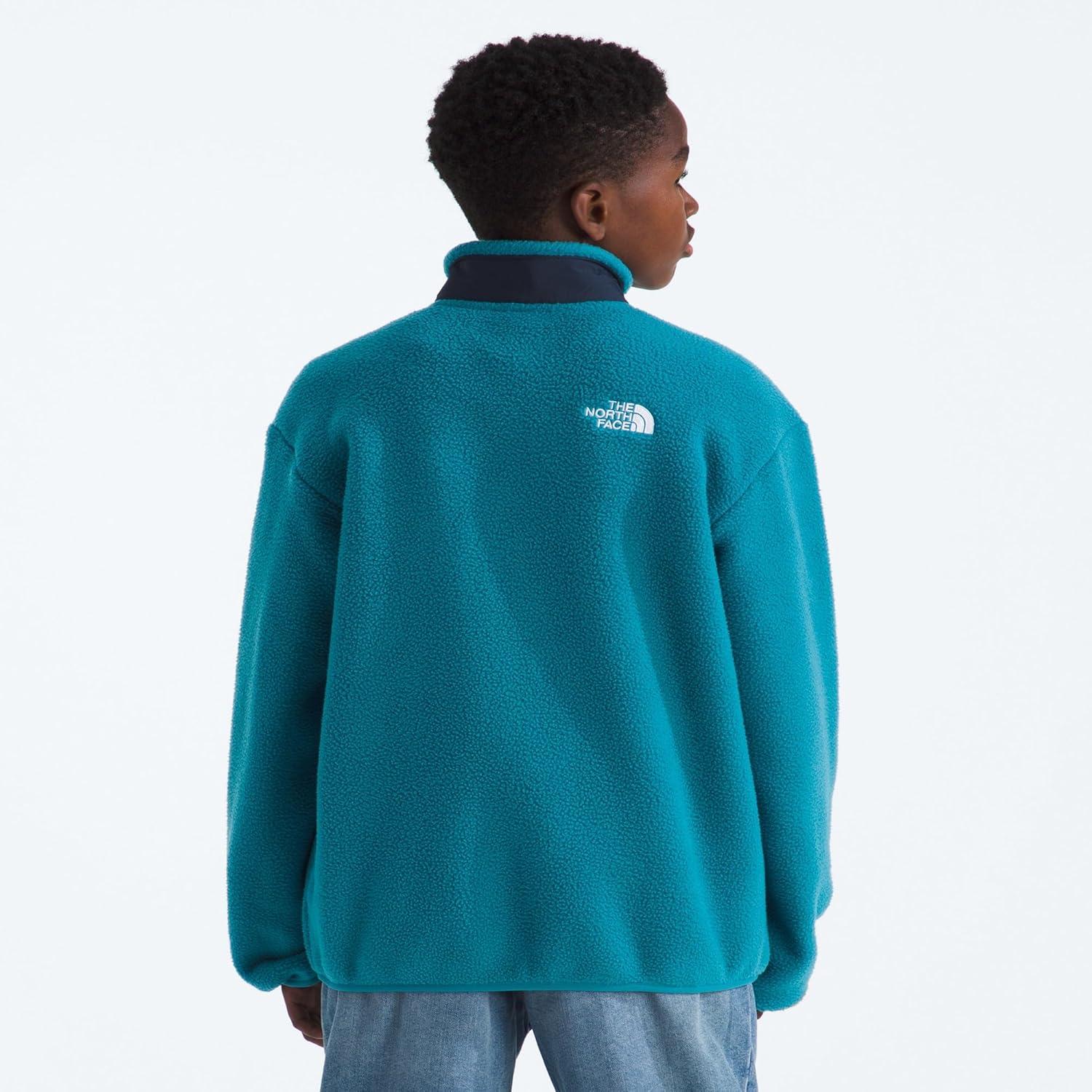 imageTHE NORTH FACE Boys Yumiori Full Zip Jacket Lightweight Fleece Coat Embroidered Logo ampamp Secure Zip ChestDusk BlueSummit Navy