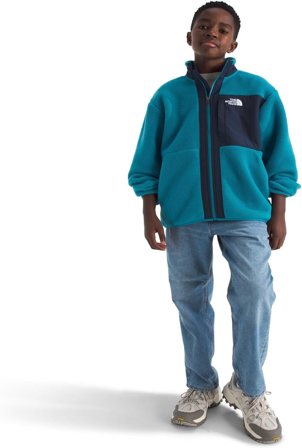 imageTHE NORTH FACE Boys Yumiori Full Zip Jacket Lightweight Fleece Coat Embroidered Logo ampamp Secure Zip ChestDusk BlueSummit Navy