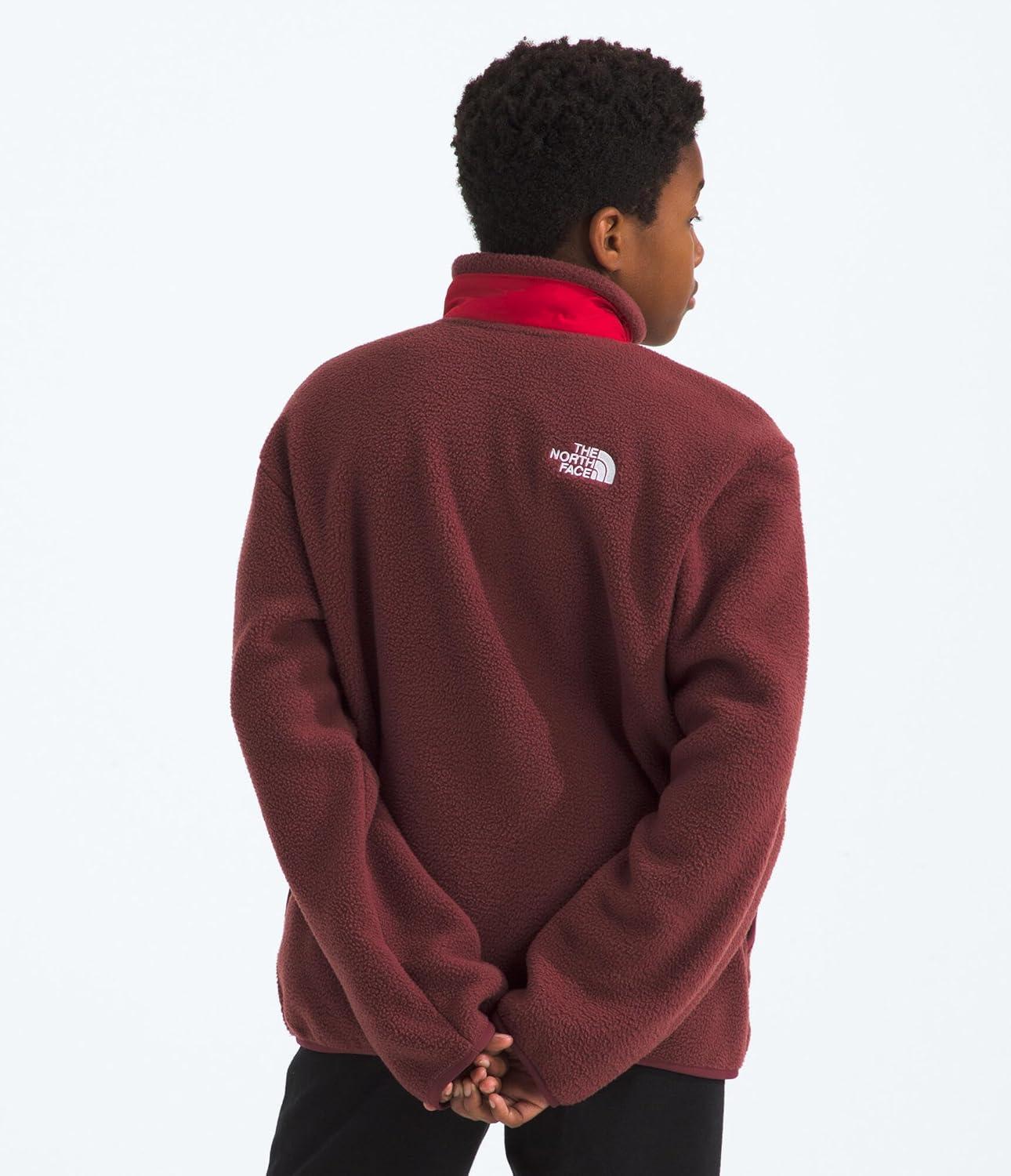 imageTHE NORTH FACE Boys Yumiori Full Zip Jacket Lightweight Fleece Coat Embroidered Logo ampamp Secure Zip ChestSumacTnf Red