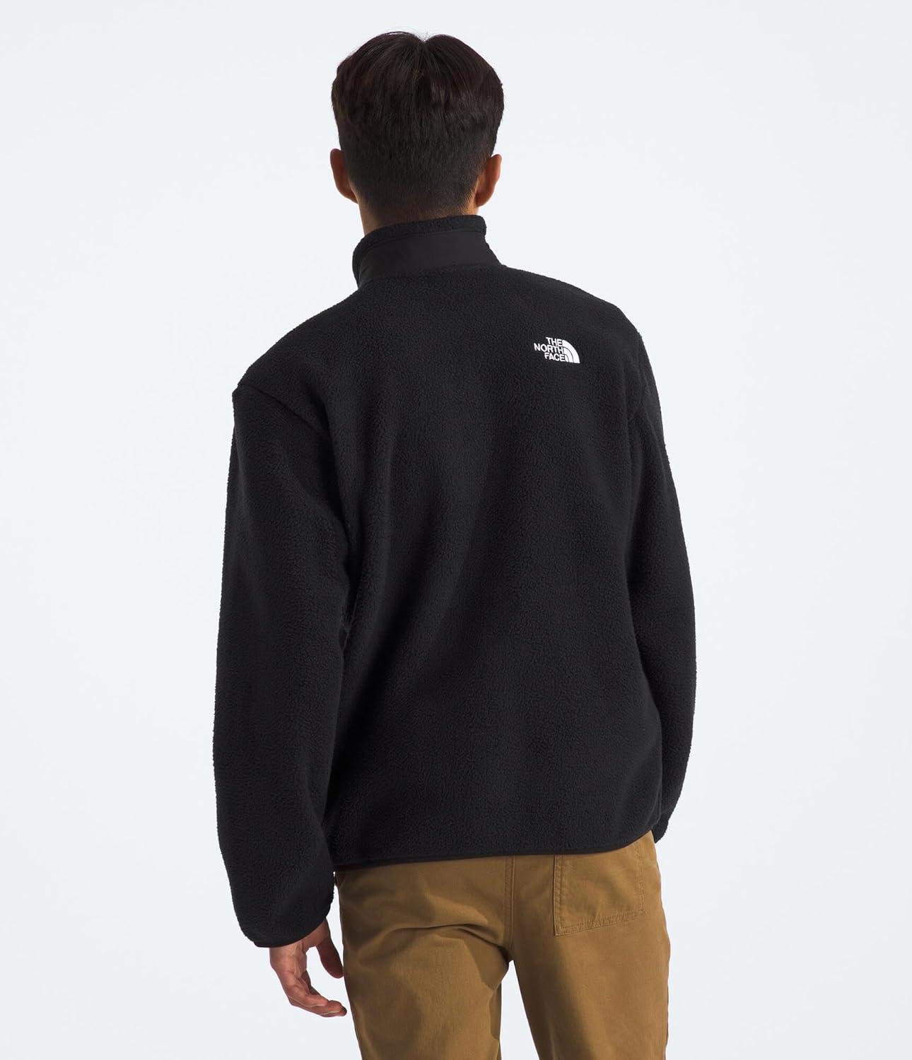 imageTHE NORTH FACE Boys Yumiori Full Zip Jacket Lightweight Fleece Coat Embroidered Logo ampamp Secure Zip ChestTnf Black