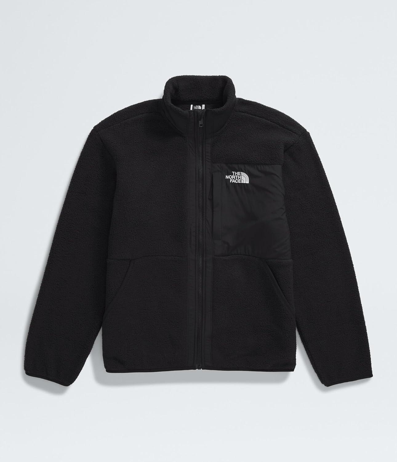 imageTHE NORTH FACE Boys Yumiori Full Zip Jacket Lightweight Fleece Coat Embroidered Logo ampamp Secure Zip ChestTnf Black