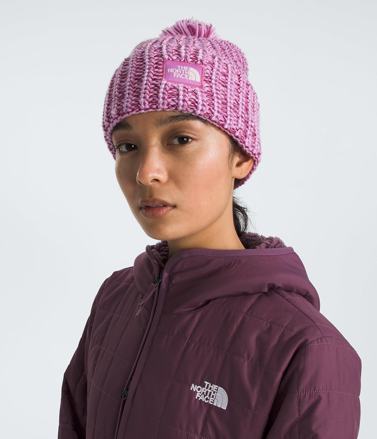 imageTHE NORTH FACE Cozy Chunky Cabin Beanie Deep Fit Cuffed Winter Hat for Men ampamp Women Removable Pom ampamp Textured Cable DetailDragonfruitDeep MulberryBeetrootMauve