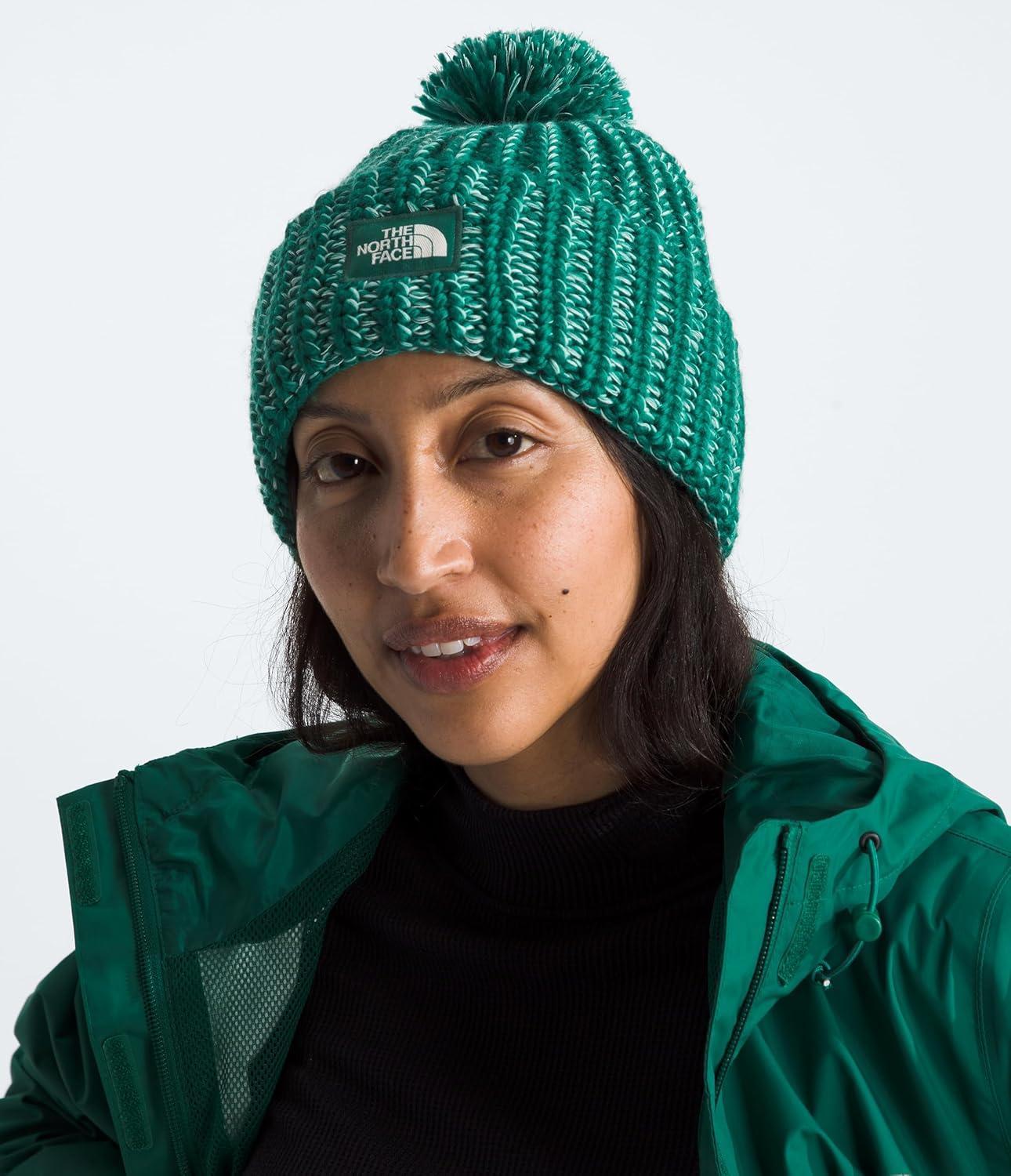 imageTHE NORTH FACE Cozy Chunky Cabin Beanie Deep Fit Cuffed Winter Hat for Men ampamp Women Removable Pom ampamp Textured Cable DetailEvergreenMuted PinePale GreenOxidized Bronze