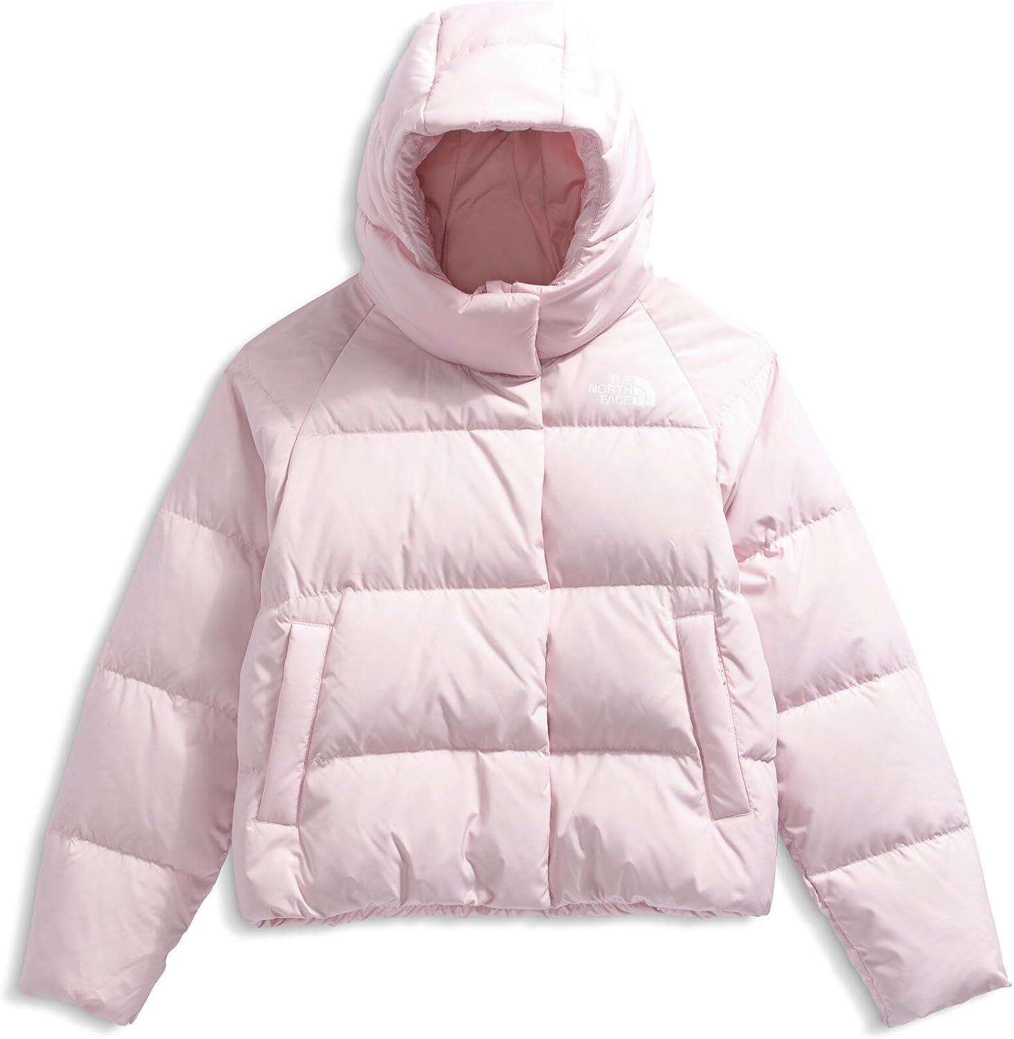 imageTHE NORTH FACE Girls North Down Hooded Jacket Water Repellent 600 Fill Recycled Waterfowl Down ampamp Insulated HoodPale Blossom