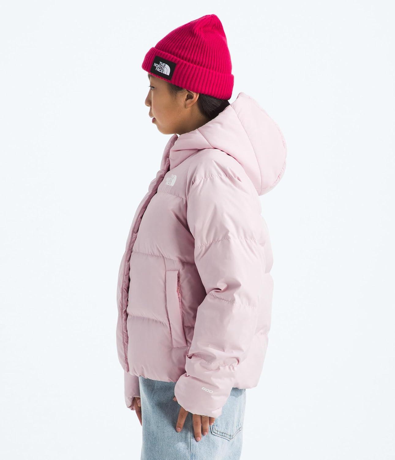 imageTHE NORTH FACE Girls North Down Hooded Jacket Water Repellent 600 Fill Recycled Waterfowl Down ampamp Insulated HoodPale Blossom