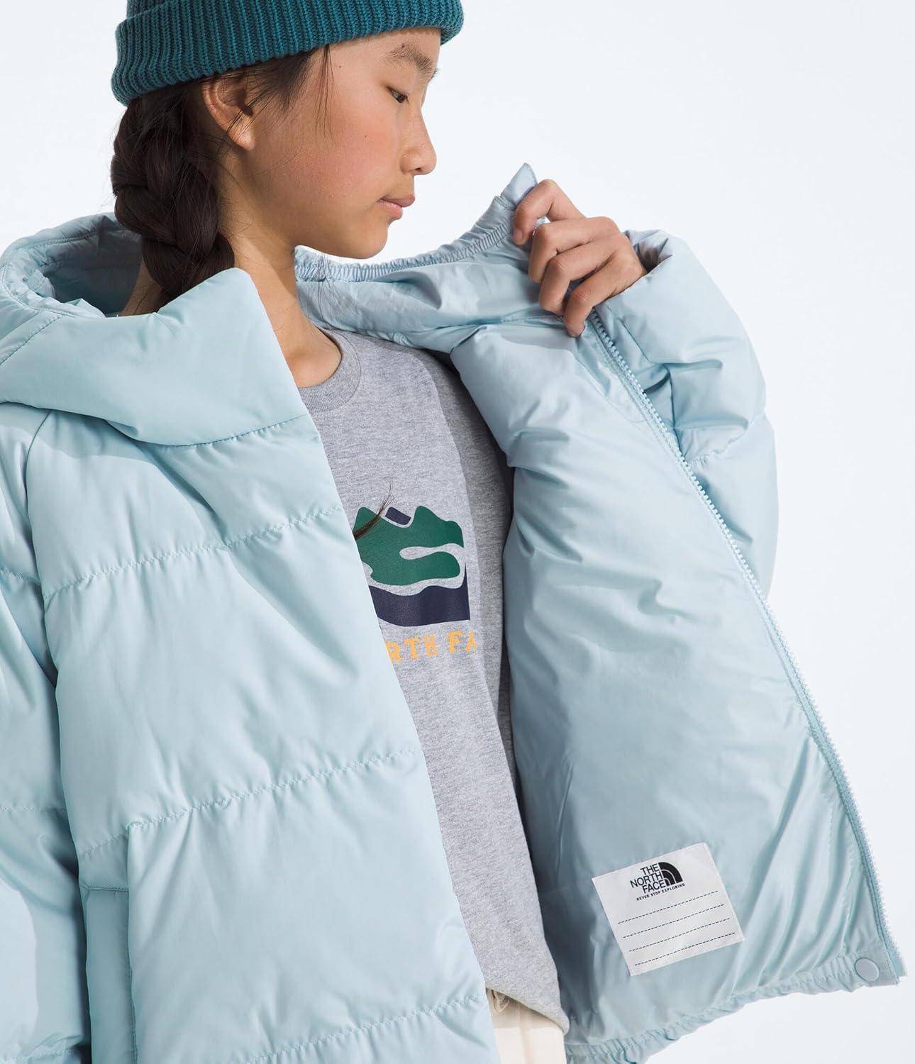 imageTHE NORTH FACE Girls North Down Hooded Jacket Water Repellent 600 Fill Recycled Waterfowl Down ampamp Insulated HoodPolar Haze