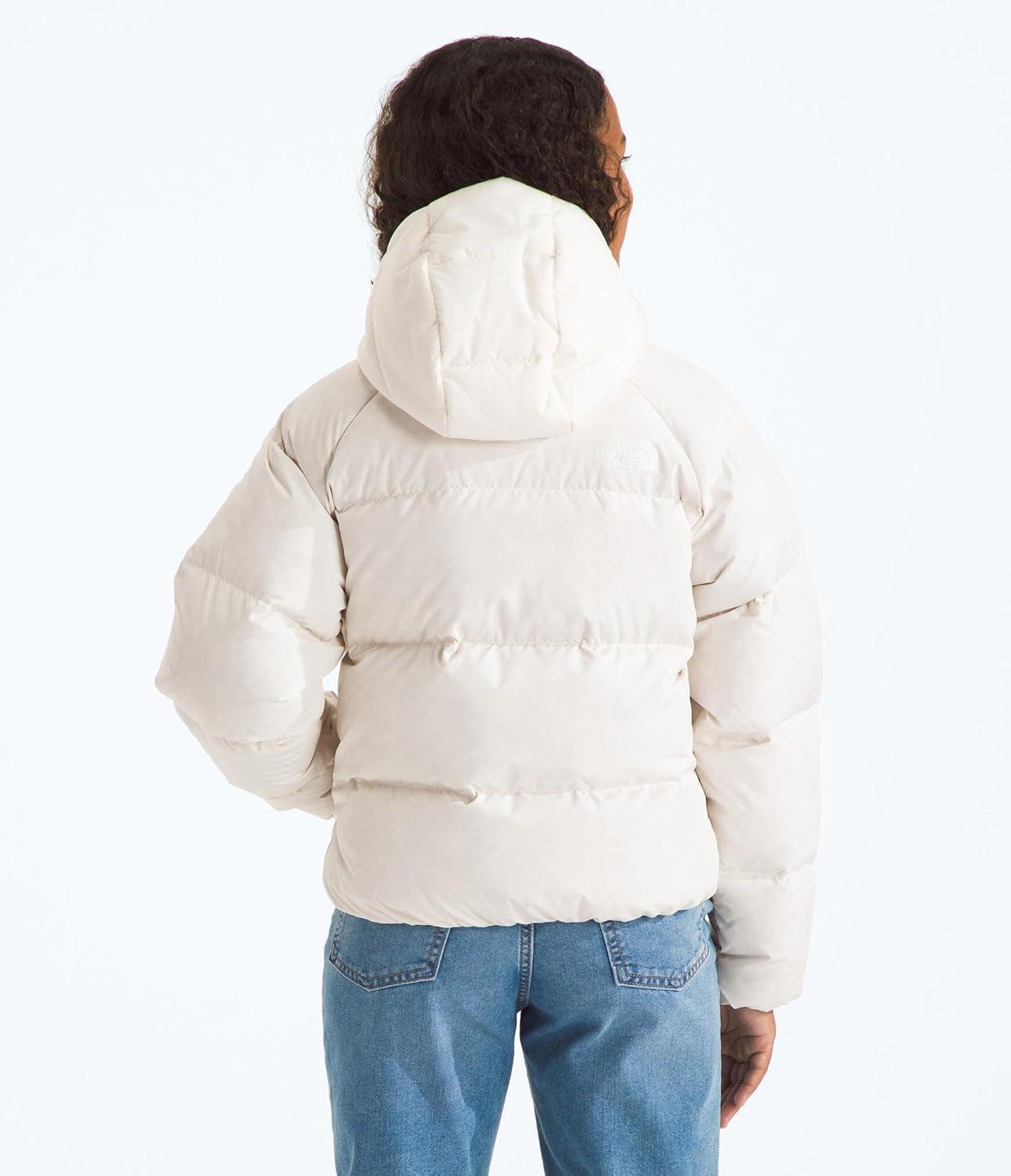 imageTHE NORTH FACE Girls North Down Hooded Jacket Water Repellent 600 Fill Recycled Waterfowl Down ampamp Insulated HoodWhite Dune