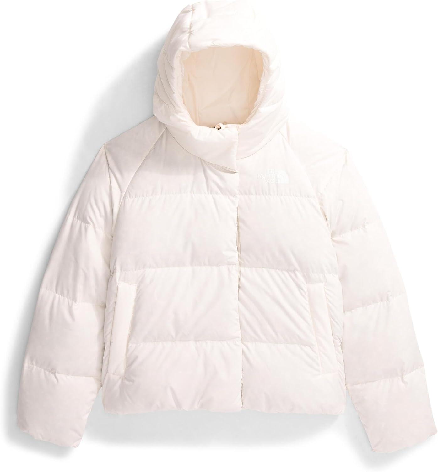 imageTHE NORTH FACE Girls North Down Hooded Jacket Water Repellent 600 Fill Recycled Waterfowl Down ampamp Insulated HoodWhite Dune