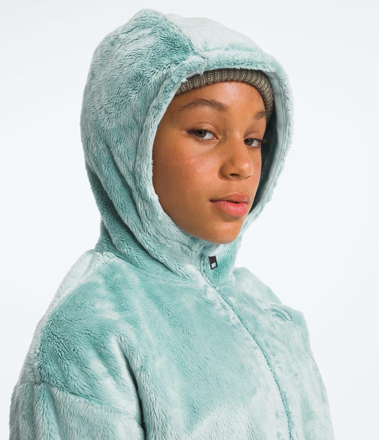 imageTHE NORTH FACE Girls Osito Full Zip Hoodie Fleece Hooded Jacket With Hand Pockets ampamp Durable Ribbed CollarMuted Pine