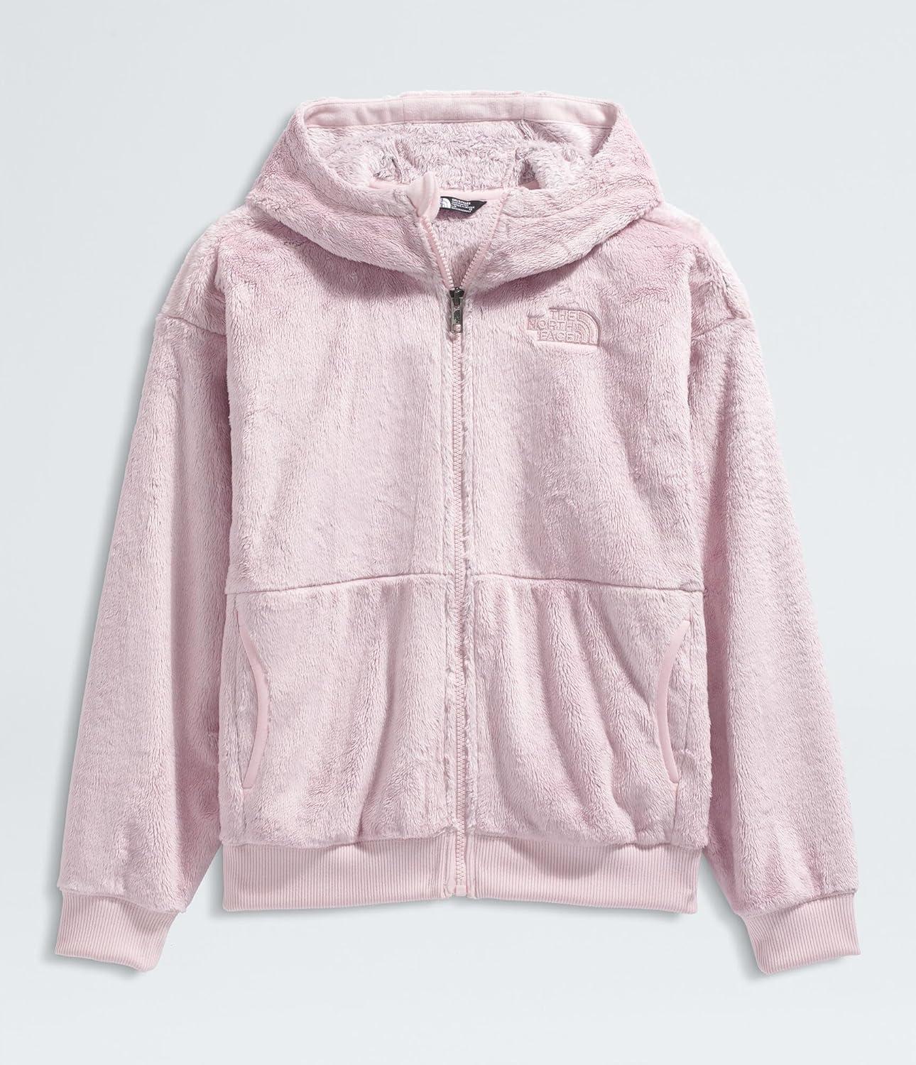 imageTHE NORTH FACE Girls Osito Full Zip Hoodie Fleece Hooded Jacket With Hand Pockets ampamp Durable Ribbed CollarPale Blossom
