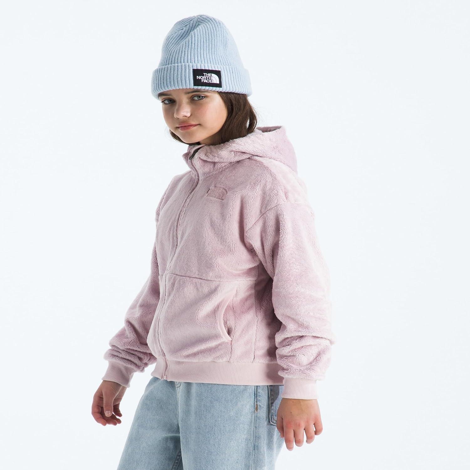 imageTHE NORTH FACE Girls Osito Full Zip Hoodie Fleece Hooded Jacket With Hand Pockets ampamp Durable Ribbed CollarPale Blossom