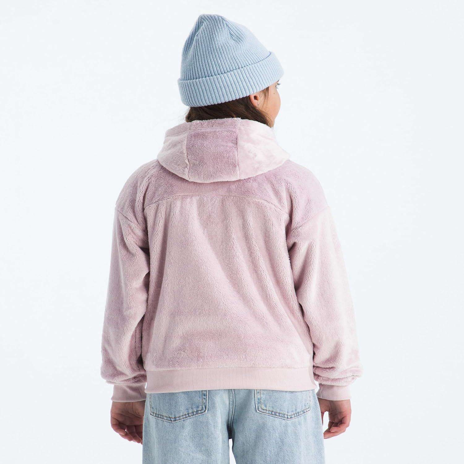 imageTHE NORTH FACE Girls Osito Full Zip Hoodie Fleece Hooded Jacket With Hand Pockets ampamp Durable Ribbed CollarPale Blossom