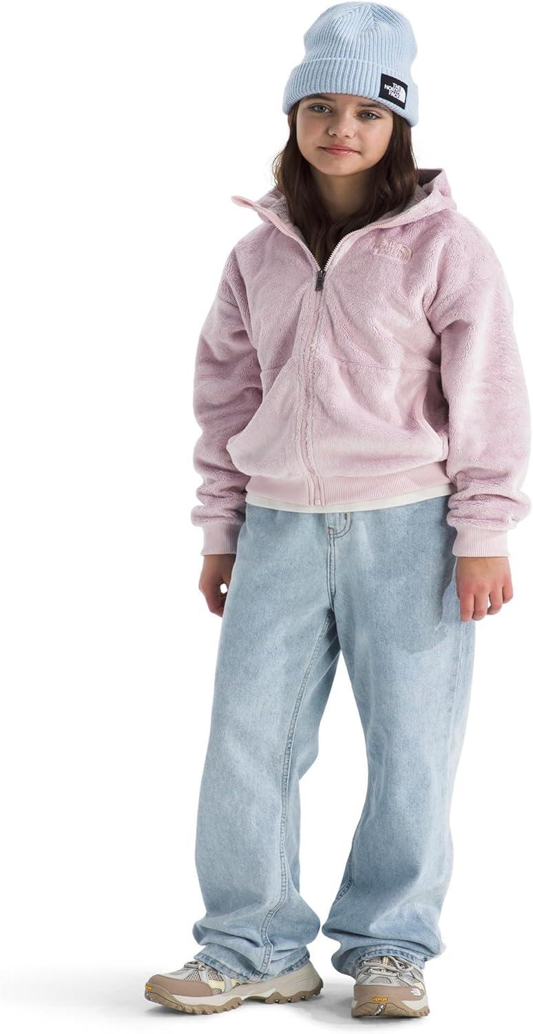 imageTHE NORTH FACE Girls Osito Full Zip Hoodie Fleece Hooded Jacket With Hand Pockets ampamp Durable Ribbed CollarPale Blossom