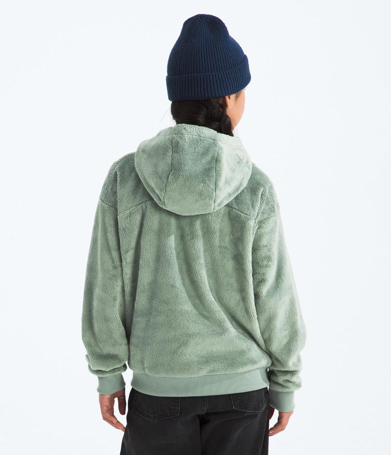 imageTHE NORTH FACE Girls Osito Full Zip Hoodie Fleece Hooded Jacket With Hand Pockets ampamp Durable Ribbed CollarSlate Moss