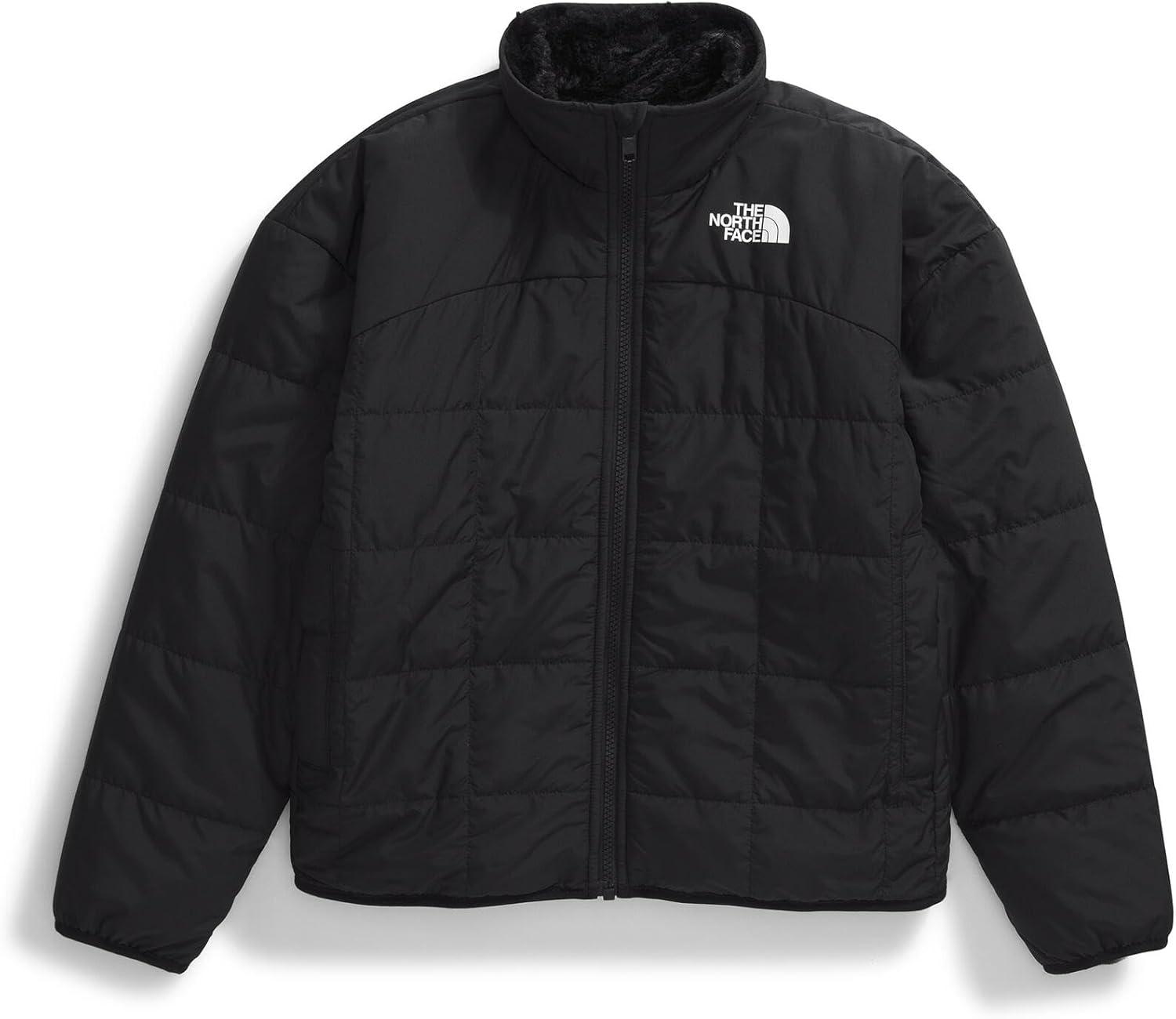 imageTHE NORTH FACE Girls Reversible Shasta Full Zip Jacket Puffer Coat With Synthetic Insulation Fleece Lined Water RepellentTnf Black