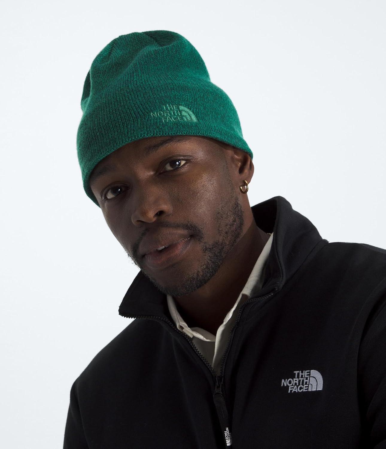 imageTHE NORTH FACE Jim Beanie Classic Fit Winter Hat for Men ampamp Women Warm Fleece Headband ampamp Embroidered LogoHunter Green Heather