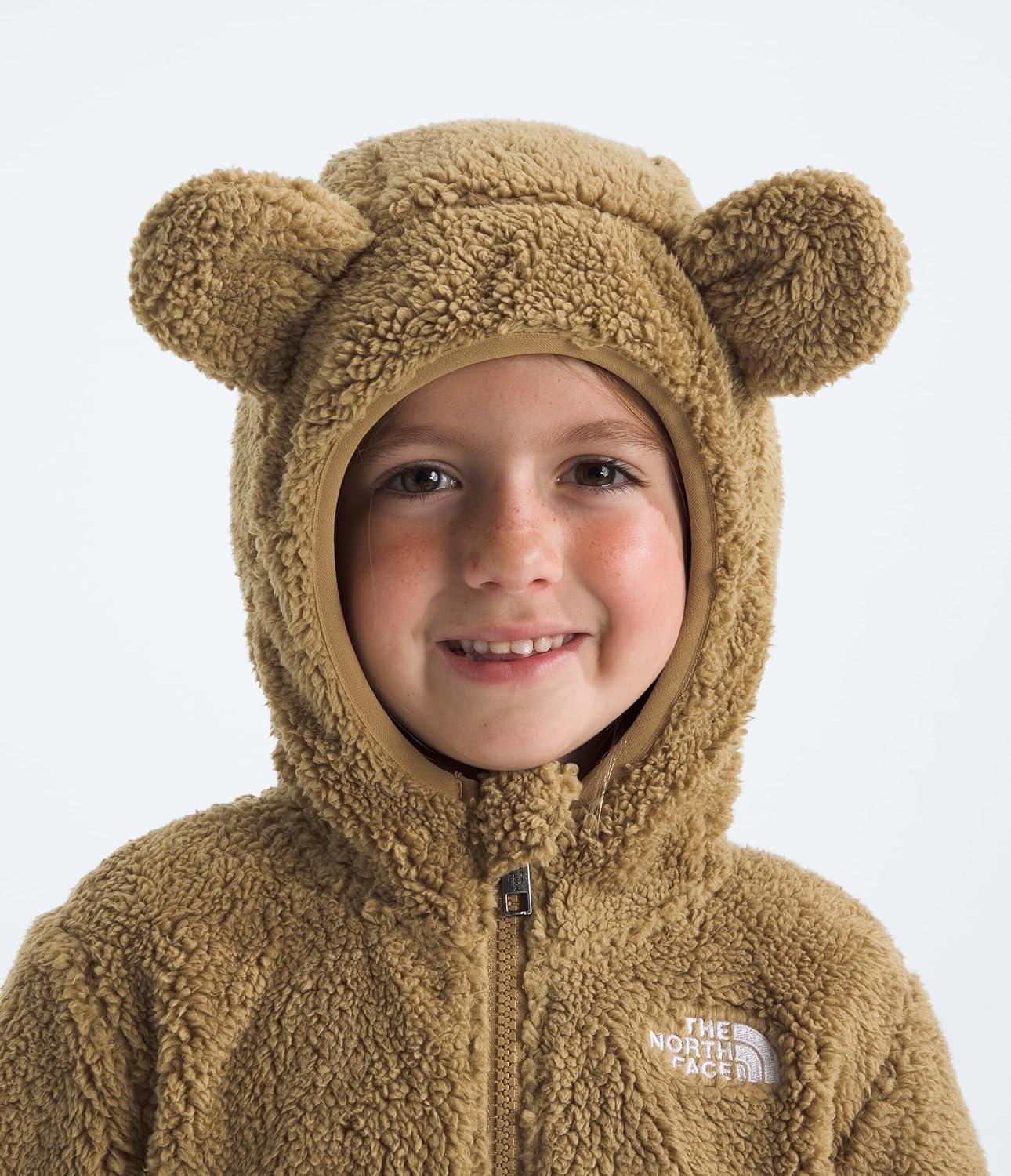 imageTHE NORTH FACE Kids Campshire Full Zip Hoodie Cozy Fleece Winter Jacket Open Hand Pockets ampamp Attached Hood With Bear EarsTeddy Brown