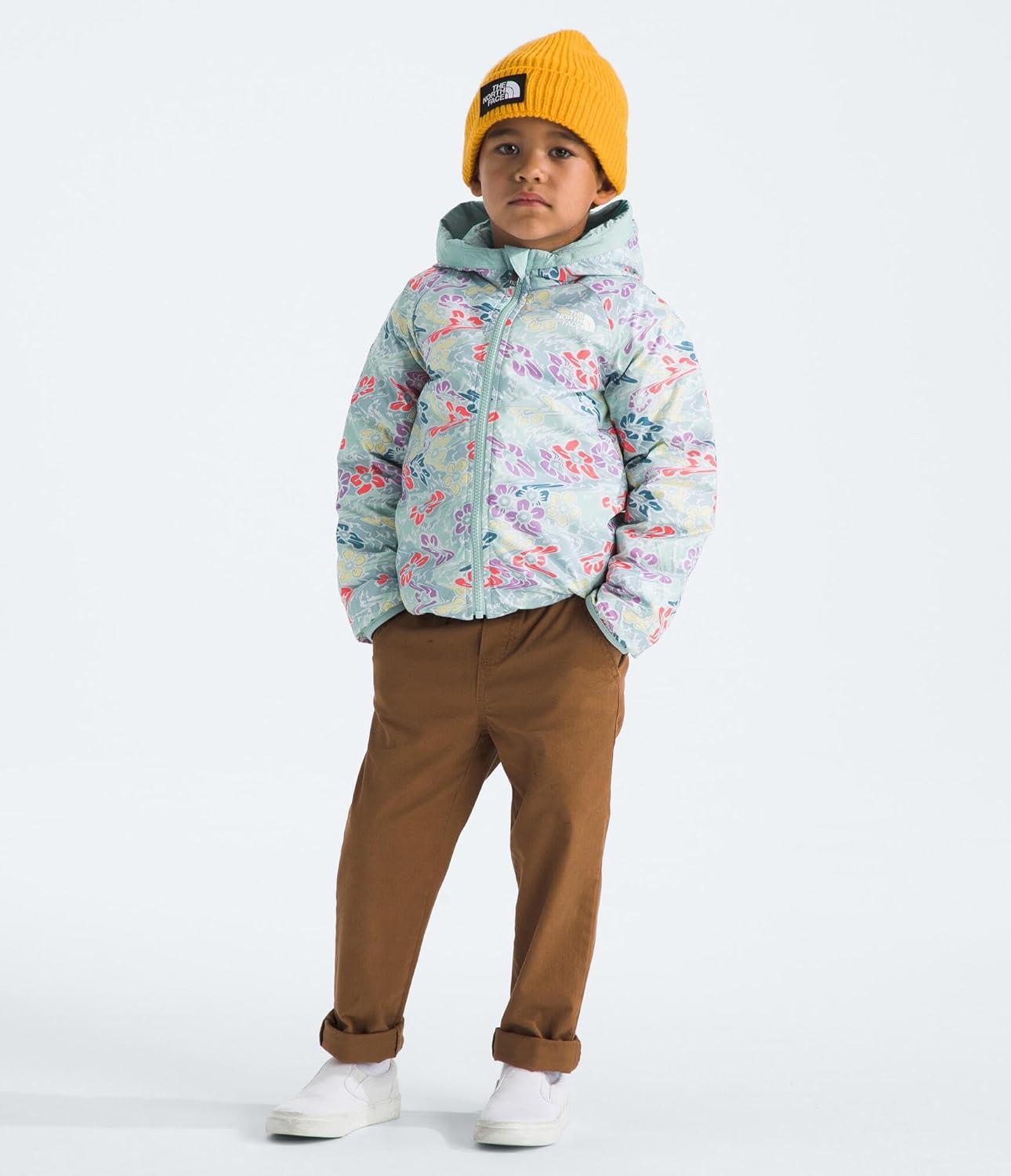 imageTHE NORTH FACE Kids Reversible Perrito Insulated Hooded Jacket 2 in 1 Winter Coat for Boys ampamp Girls Water RepellentMuted Pine