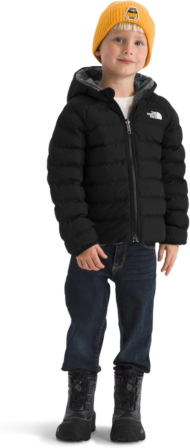 imageTHE NORTH FACE Kids Reversible Perrito Insulated Hooded Jacket 2 in 1 Winter Coat for Boys ampamp Girls Water RepellentTnf BlackSmoked Pearl