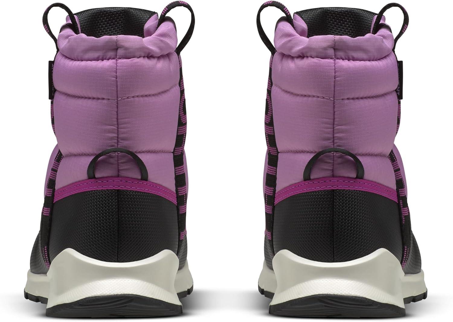 imageTHE NORTH FACE Kids Thermoball Pullon Wp Boot Insulated ampamp Waterproof Bungee Collar Rubber SoleDragonfruitDeep Mulberry