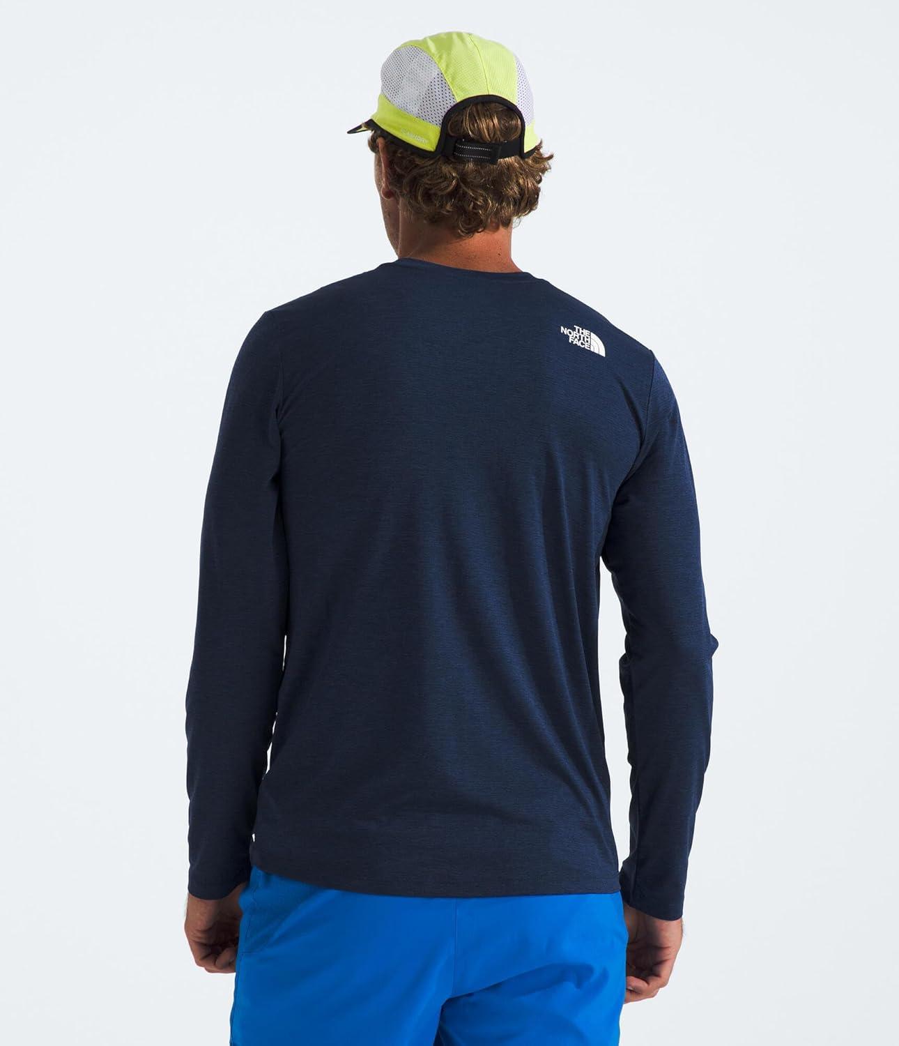imageTHE NORTH FACE Mens 247 Longsleeve Tee Lightweight Athletic Shirt With Moisture Wicking Flashdry TechnologySummit Navy Dark Heather