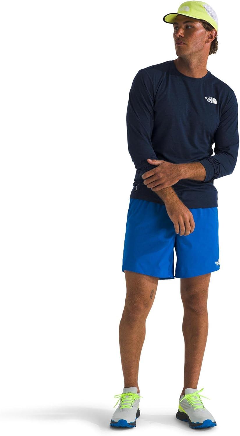 imageTHE NORTH FACE Mens 247 Longsleeve Tee Lightweight Athletic Shirt With Moisture Wicking Flashdry TechnologySummit Navy Dark Heather