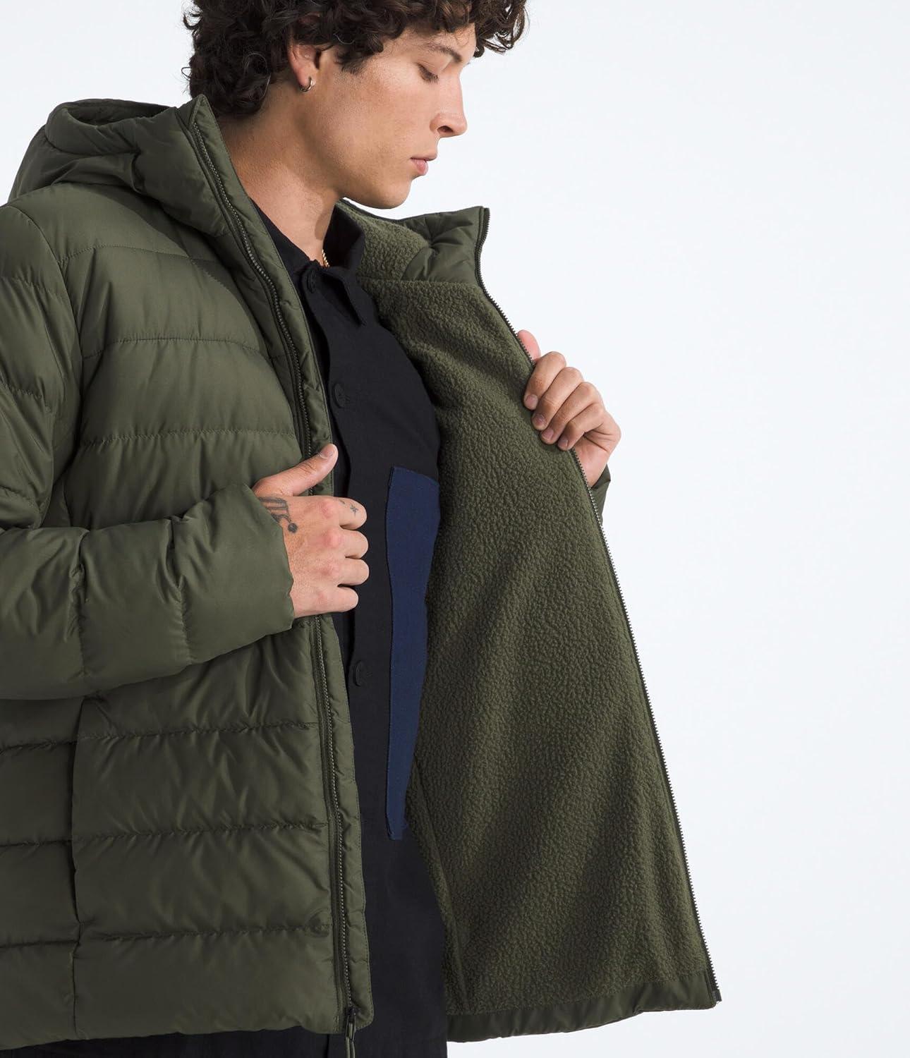 imageTHE NORTH FACE Mens Aconcagua 3 Lined Hoodie Wind Resistant Water Repellent 600 Fill Waterfowl Down InsulationNew Taupe Green