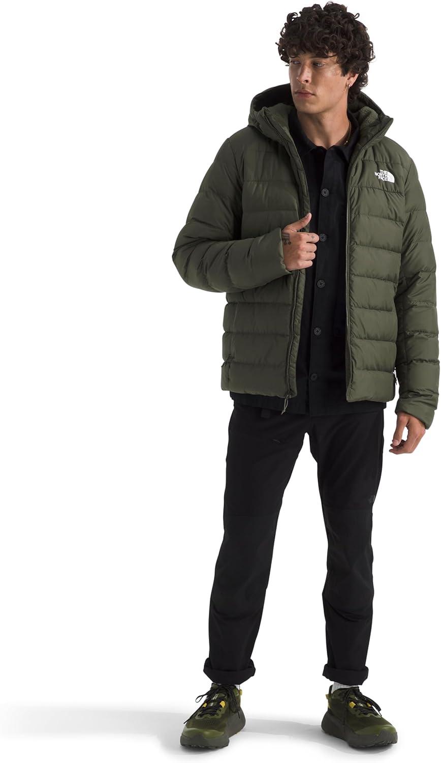 imageTHE NORTH FACE Mens Aconcagua 3 Lined Hoodie Wind Resistant Water Repellent 600 Fill Waterfowl Down InsulationNew Taupe Green