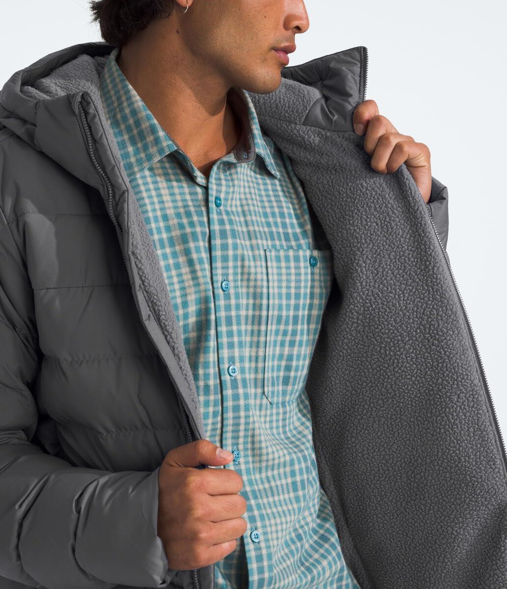 imageTHE NORTH FACE Mens Aconcagua 3 Lined Hoodie Wind Resistant Water Repellent 600 Fill Waterfowl Down InsulationSmoked Pearl