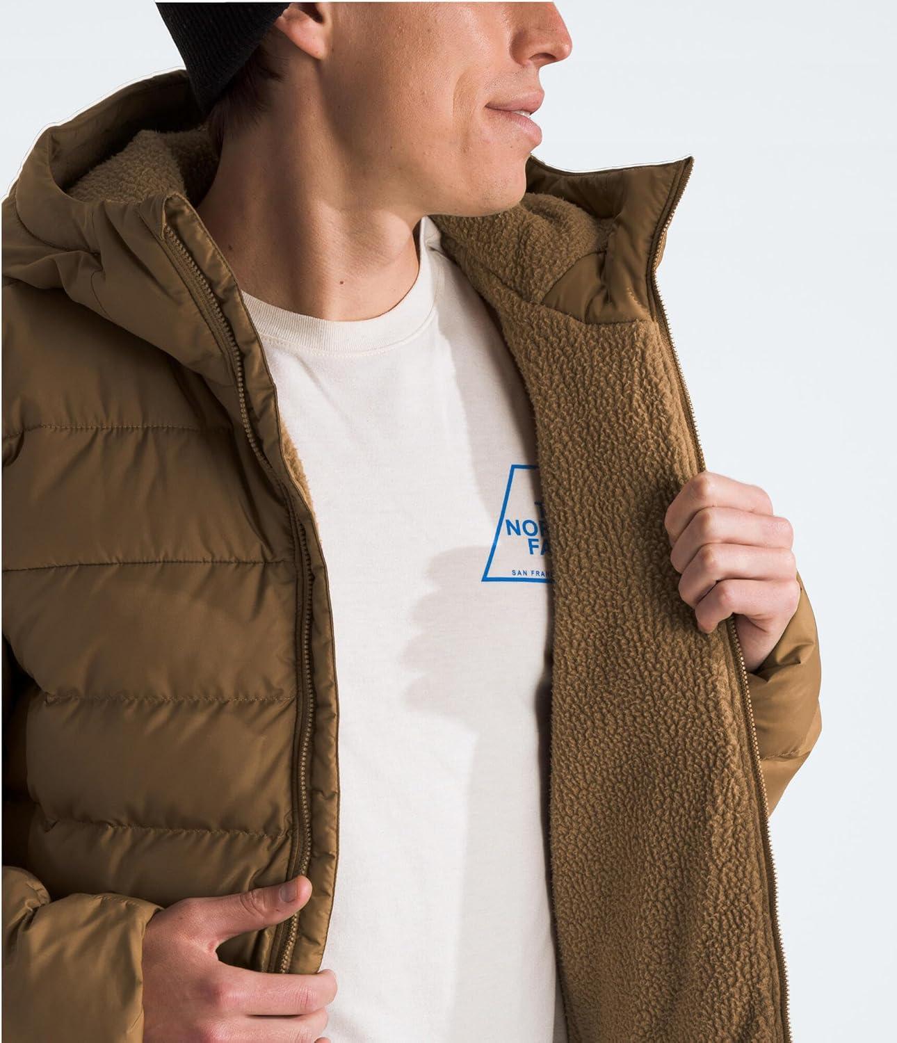 imageTHE NORTH FACE Mens Aconcagua 3 Lined Hoodie Wind Resistant Water Repellent 600 Fill Waterfowl Down InsulationUtility Brown
