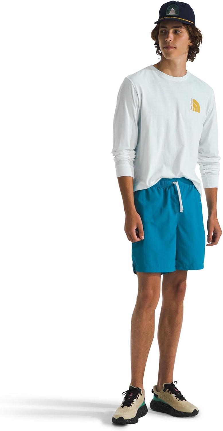 imageTHE NORTH FACE Mens Action Shorts 20 Lightweight ampamp Breathable Nylon Shorts With Flashdry Technology ampamp Adjustable DrawcordDigital Steel