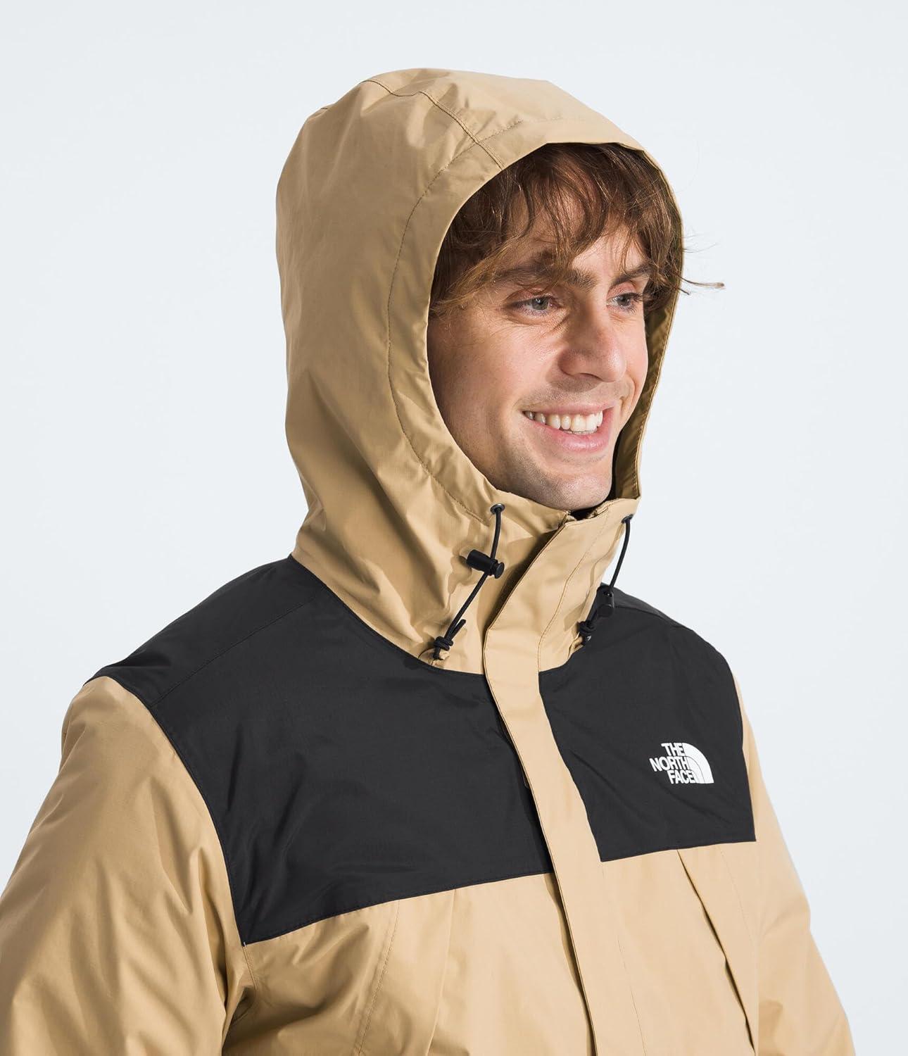 imageTHE NORTH FACE Mens Antora Triclimate Jacket Waterproof Shell Warm Inner Fleece Layer Adjustable 3 Piece HoodKhaki StoneTnf Black