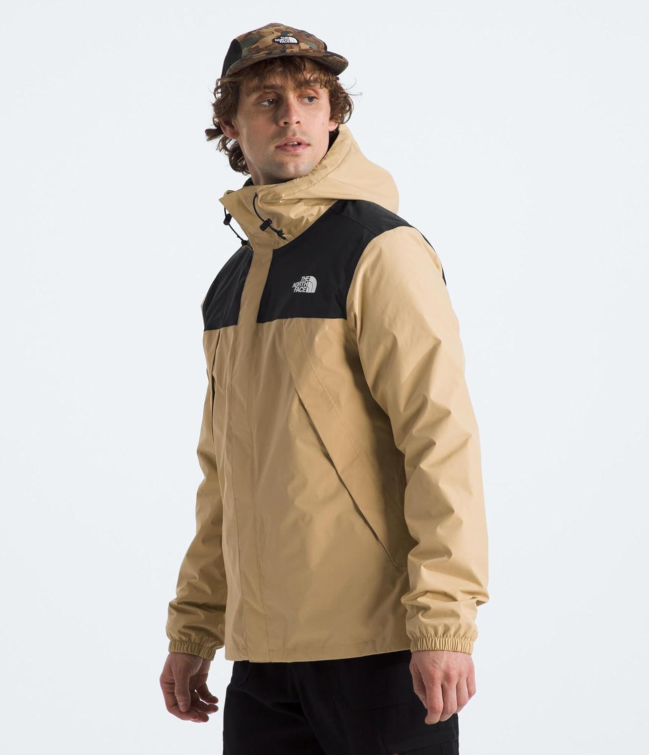 imageTHE NORTH FACE Mens Antora Triclimate Jacket Waterproof Shell Warm Inner Fleece Layer Adjustable 3 Piece HoodKhaki StoneTnf Black