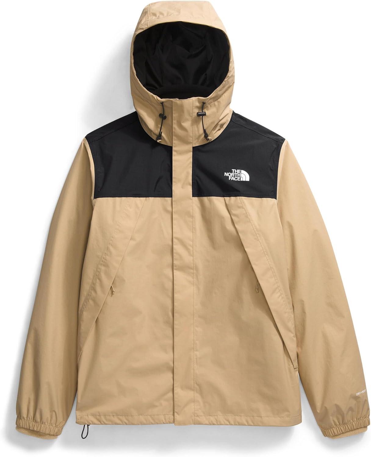 imageTHE NORTH FACE Mens Antora Triclimate Jacket Waterproof Shell Warm Inner Fleece Layer Adjustable 3 Piece HoodKhaki StoneTnf Black