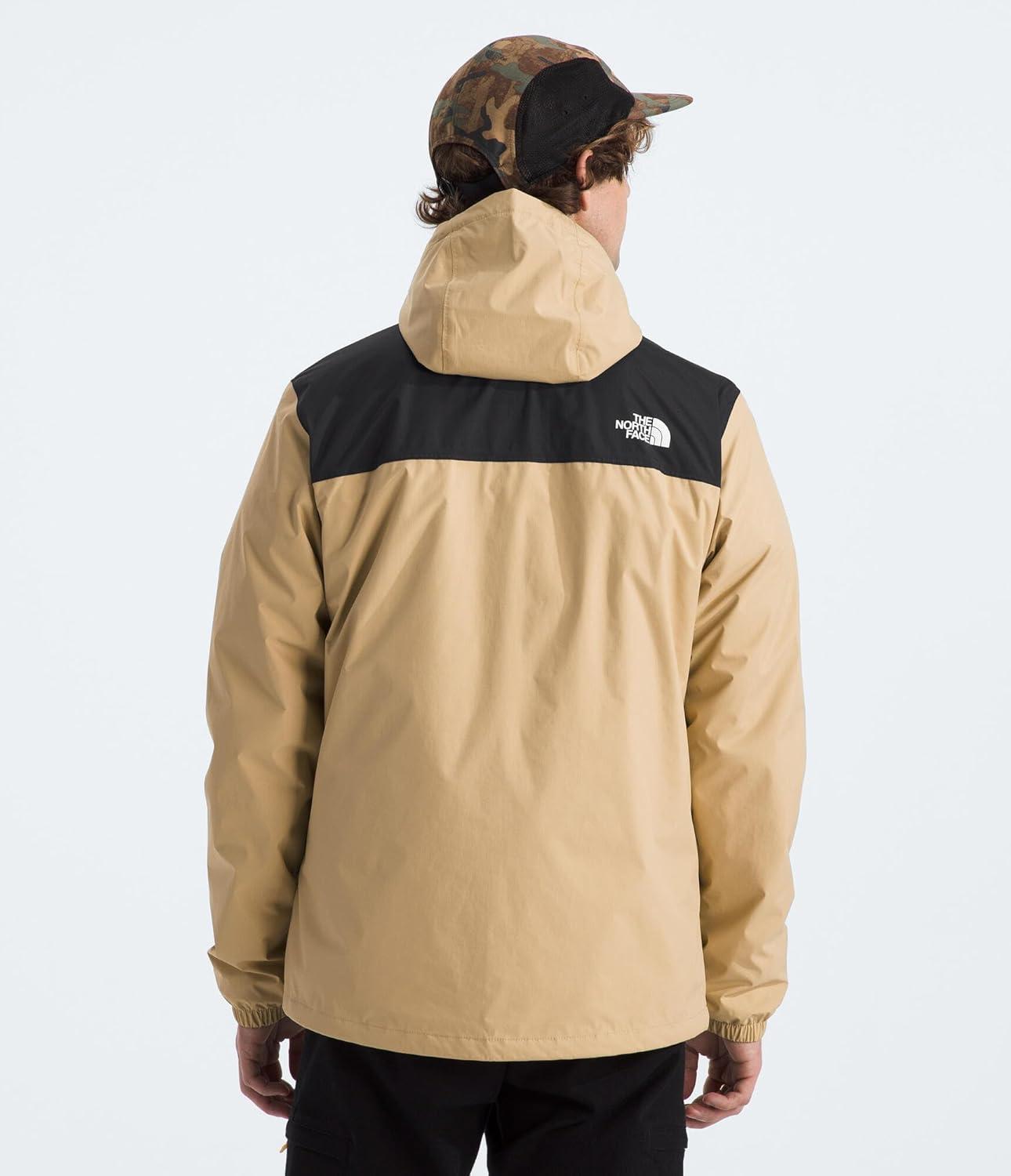 imageTHE NORTH FACE Mens Antora Triclimate Jacket Waterproof Shell Warm Inner Fleece Layer Adjustable 3 Piece HoodKhaki StoneTnf Black