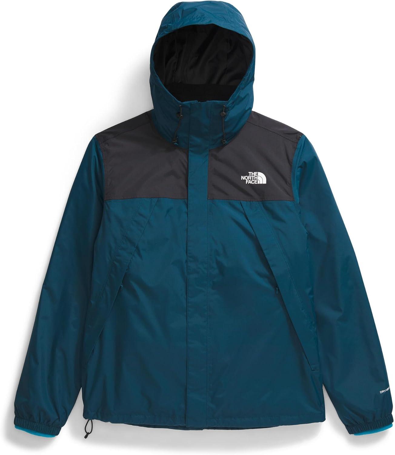 imageTHE NORTH FACE Mens Antora Triclimate Jacket Waterproof Shell Warm Inner Fleece Layer Adjustable 3 Piece HoodMidnight PetrolTnf Black
