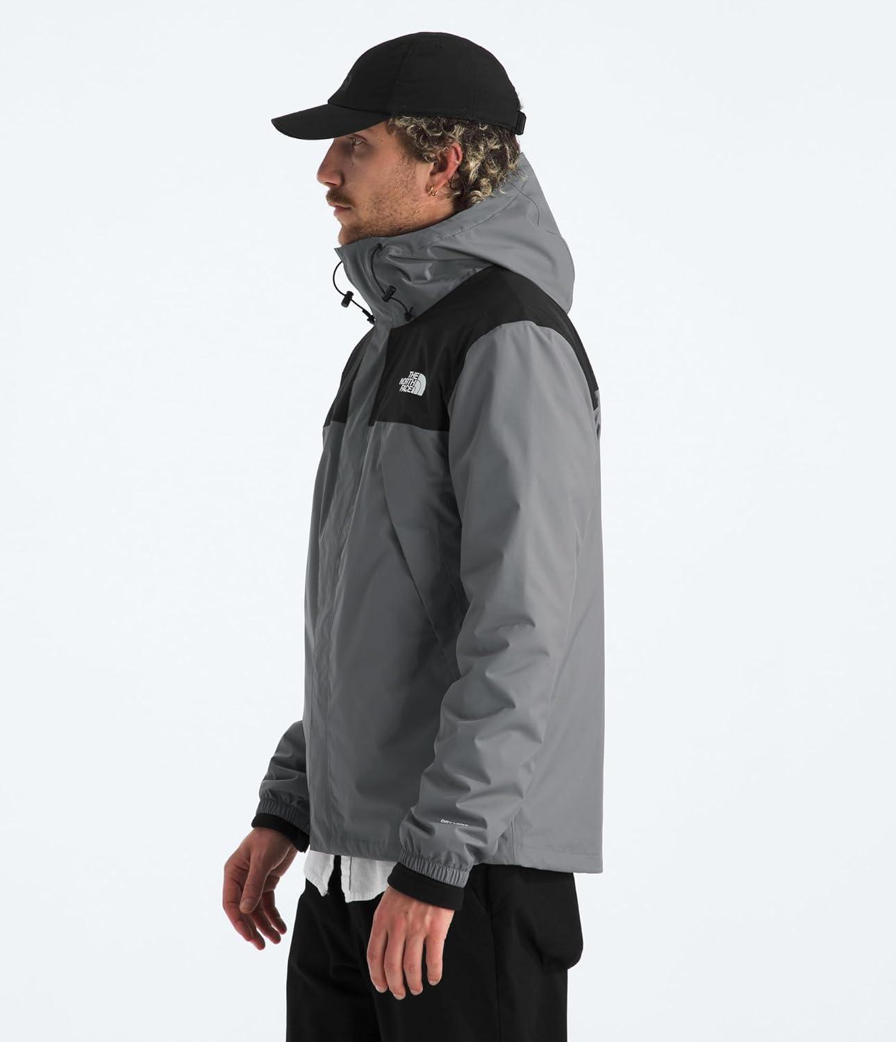 imageTHE NORTH FACE Mens Antora Triclimate Jacket Waterproof Shell Warm Inner Fleece Layer Adjustable 3 Piece HoodSmoked PearlTnf Black
